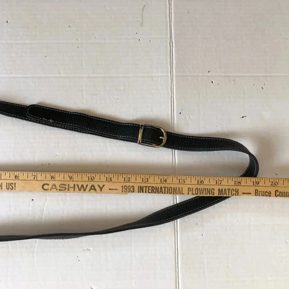 Vera Pelle Black Pebbled Leather  Crossbody - Picture 12 of 15